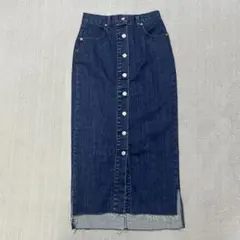 SLY デニム ボタンフロント ロングスカート