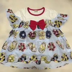 trois lapin フルーツパンケーキ柄Tシャツ 140cm