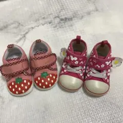 コンバース オールスター　ベビー靴　花柄　12cm いちご