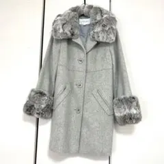 超美品JILL STUART グレーコート ファー付き Ｍ