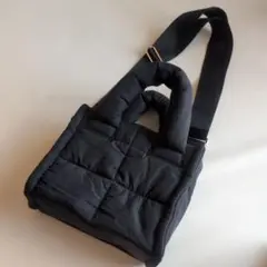 GU パフミニショルダーバッグ　ブラック