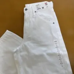 【UNIQLO】ホワイト バギーカーブジーンズ 24inch