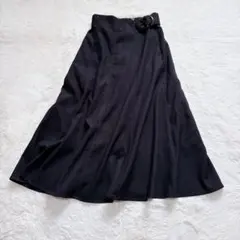 マウジー フレアスカート ラップ調 ベルト付き ミモレ丈 Aライン 上品 綺麗めのサムネイル