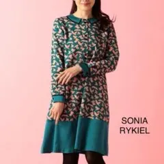 【美品】SONIA RYKIEL L'oiseauxプリント ワンピースのサムネイル