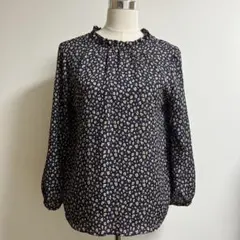 ROPE PICNIC【美品】長袖ブラウス 2way シフォン フリル 総柄