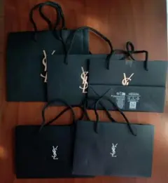 YSL ショップ袋 5枚セット ブラック