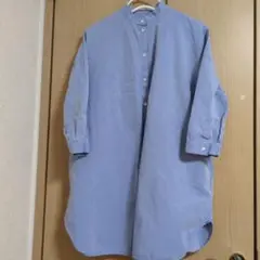 無印良品 ノーカラーコットンシャツ S