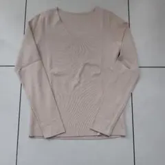 N. Natural Beauty Basicベージュ Vネック 長袖 トップス