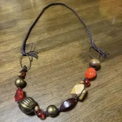 大玉ビーズネックレス