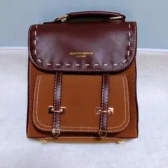 レザーリュック ブラウン 本革風 クラシック調 欠品有 お得 美品風 バッグ