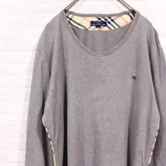 バーバリー ブルーレーベル ノバチェック サイドライン ロンT BURBERRY