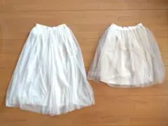 FOREVER２１ フレアチュールスカート・Ｓサイズとワンサイズ（２枚セット）のサムネイル