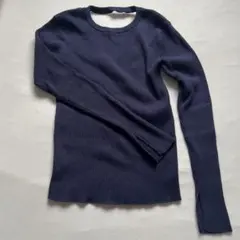 リブニット　ブルー