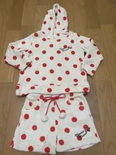 ミニーマウス フリースパジャマセット 120