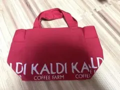 カルディ ミニトートバッグ ピンク色　KALDI ランチバックのサムネイル