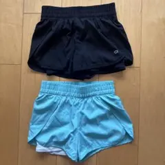 Gap fit kids 130 ハーフパンツ 黒 ターコイズ セット 運動着