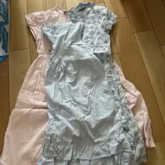 値下げCROWN BANBY .LANDS' END 半袖ワンピース 140cm