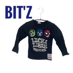 ルチャリブレBIT'Z ビッツ ロンT 長袖90 ブラック プロレス マスク