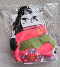 フェリシモ　浮世絵にゃんこ　がま口ポーチ　見返り美猫　新品