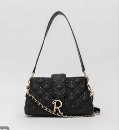 RANDA 2WAYゴールド チャーム キルティング バッグ ブラックのサムネイル