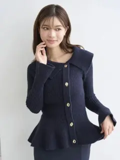 SNIDEL ペプラムニットプルオーバー