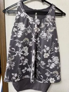 SUKALA ボタニカルガーデン　フレアタンク　チャコールグレー　Sサイズ