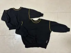 黒のリブ編みトレーナー2点セット 兄弟 姉妹
