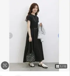 Samansa異素材ドッキングワンピース Aimeine laubeblanc