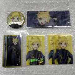 プロセカ あんスタ 鏡音レン グリッター缶バッジ クリアチケット エピカ 箔押し