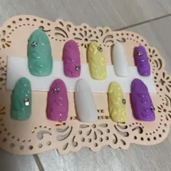 キッズネイル ネイルチップ コギャル つけ爪 現品