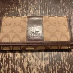 Coach 長財布 ベージュ ブラウン