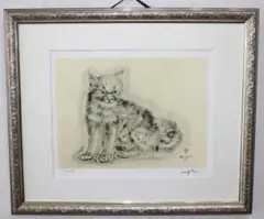 藤田嗣治 エスタンプリトグラフ 猫の本より「エプラス」 238/250