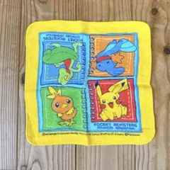ポケットモンスター タオル イエロー ハンカチ　約20cm