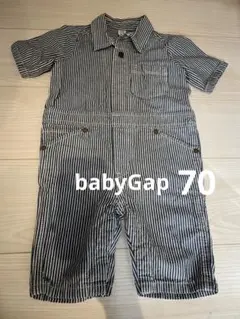 babygap サロペット風ロンパース オーバーオール　デニムロンパース 70のサムネイル