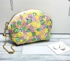 ミナペルホネン✲︎ミニポーチ✲︎シェルポーチ　ハンドメイド✲︎新色skyful
