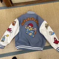 【未使用】NEW JACK×A.T.C 袖PUレザー　スタジャン　Lサイズ