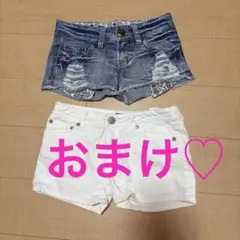 d.i.a系 y2k ダメージデニムショートパンツ