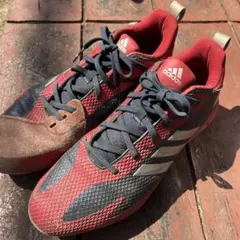 アディダス 赤黒 野球スパイク P皮付き