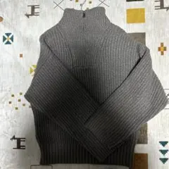 CLEL ニットハーフジップ　ベージュ