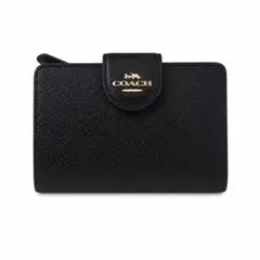 【新品未使用】COACH 二つ折り財布 ブラックのサムネイル