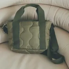 Ungrid 2Wayキルティングバッグ　カーキ