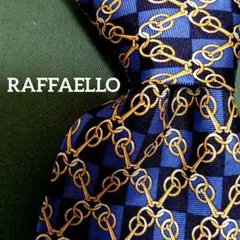 RAFFAELLO ネクタイ ネイビー/ゴールド　チェーン柄のサムネイル