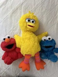 セサミストリート ぬいぐるみ3体セット エルモ他