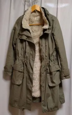 TK MIXPICE ロングモッズコート カーキ