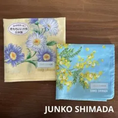 【新品】JUNKO SHIMADA ハンカチ ガーゼ大判ハンカチ　日本製2枚