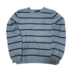 Ralph Lauren ブルー ボーダー ニット