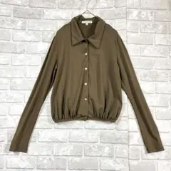 ニューポート シャツブラウス S カーキ アメリカ製 美品 ミリタリー ふるじょ