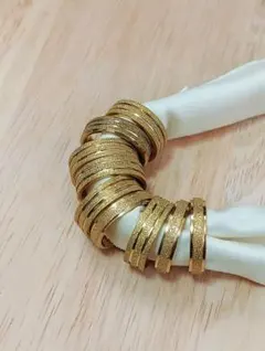 18KGF ゴールドリング 9個セット チタン合金 指輪 US5 6 7号