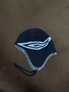 ネイビー耳あて付きニット帽 Y2K UMBRO 00’s