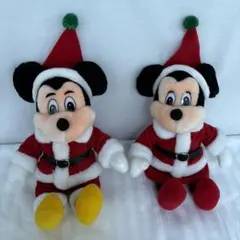 ミッキーマウス サンタぬいぐるみ 2体セット